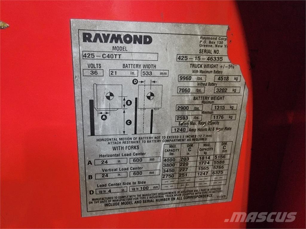 Raymond 425-C40TT Muut koneet