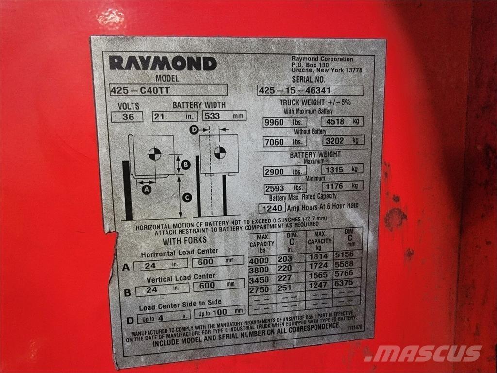 Raymond 425-C40TT Muut koneet