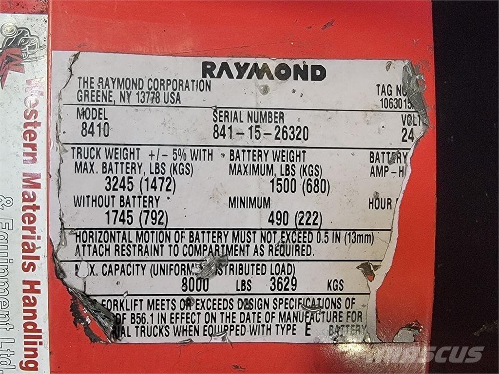 Raymond 8410 Muut koneet
