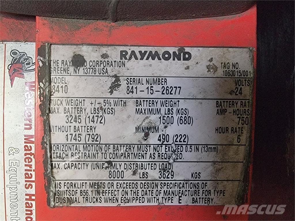 Raymond 8410 Muut koneet