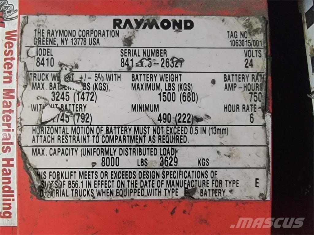 Raymond 8410 Muut koneet
