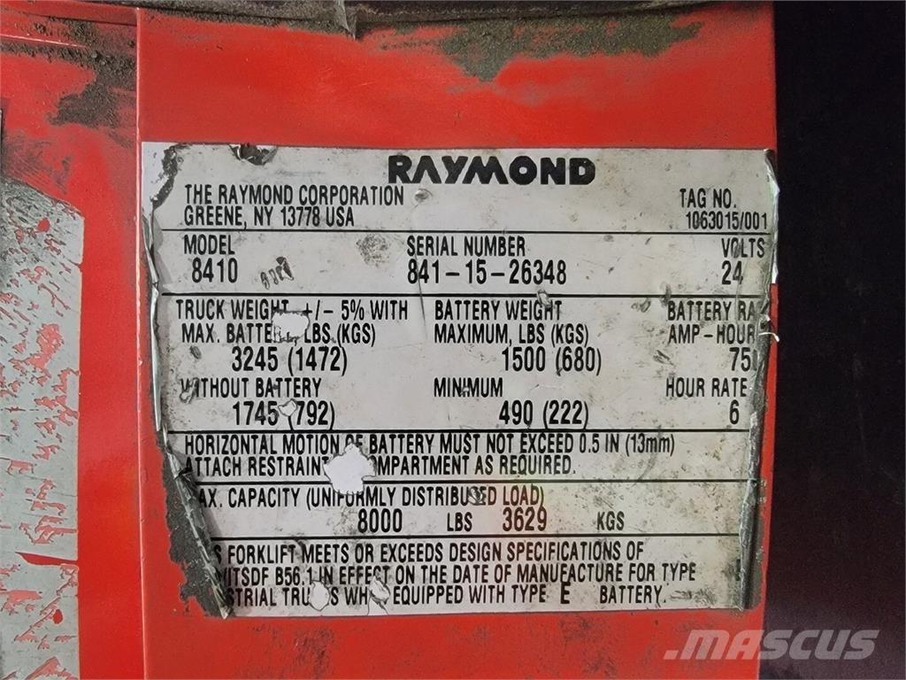 Raymond 8410 Muut koneet