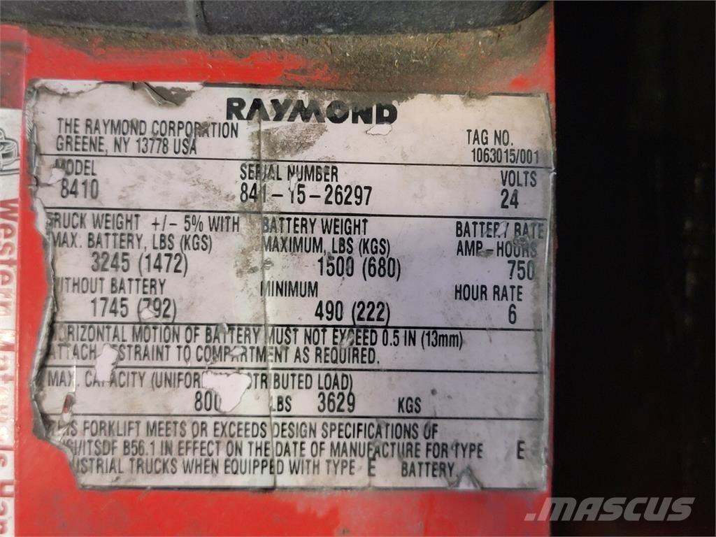 Raymond 8410 Muut koneet
