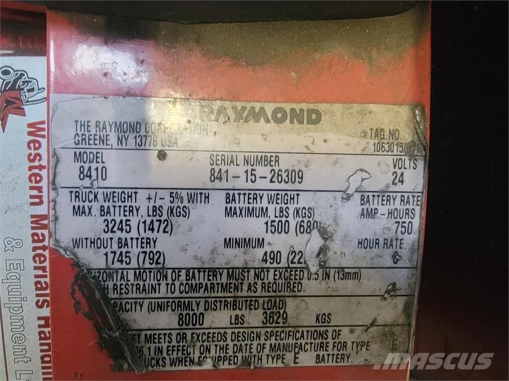 Raymond 8410 Muut koneet