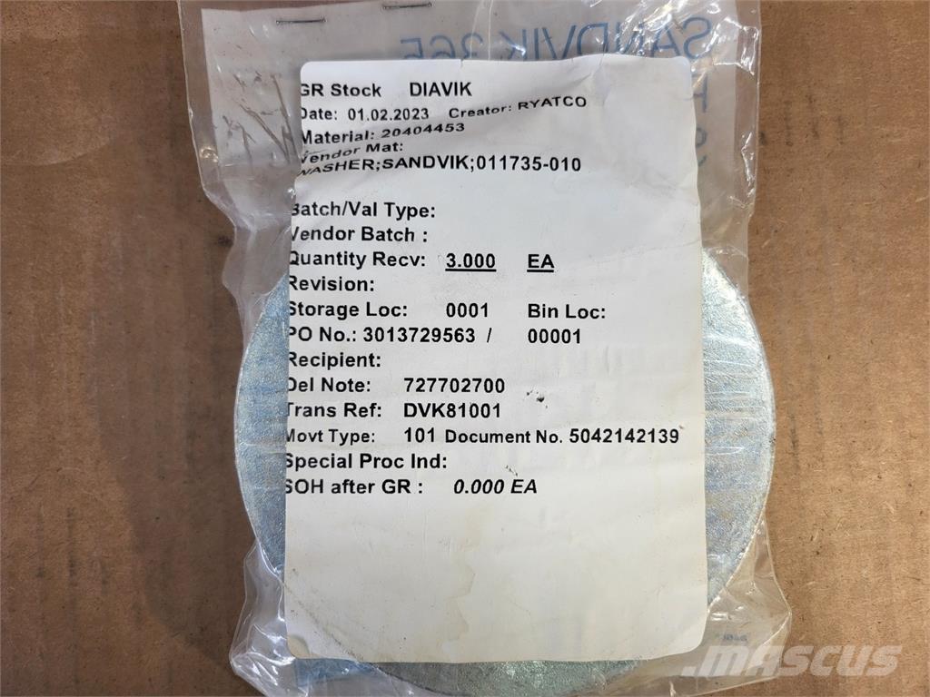 Sandvik 011735-010 Muut koneet