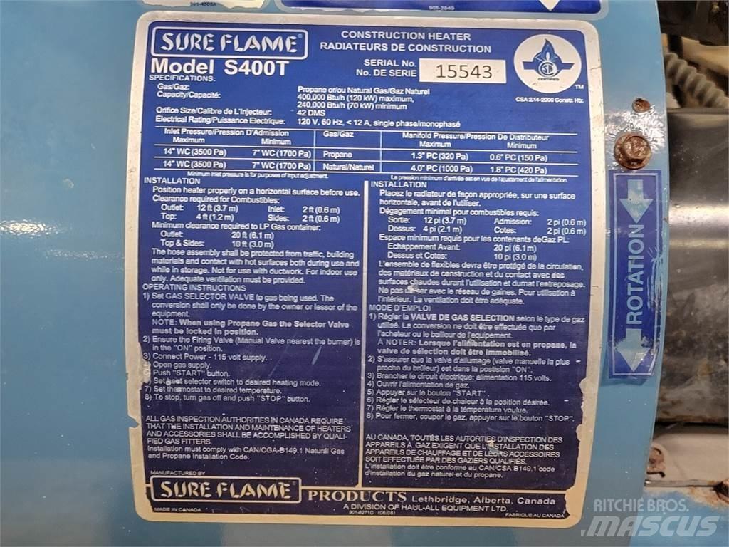  SURE FLAME S400T Lämmitys- ja sulatuslaitteet