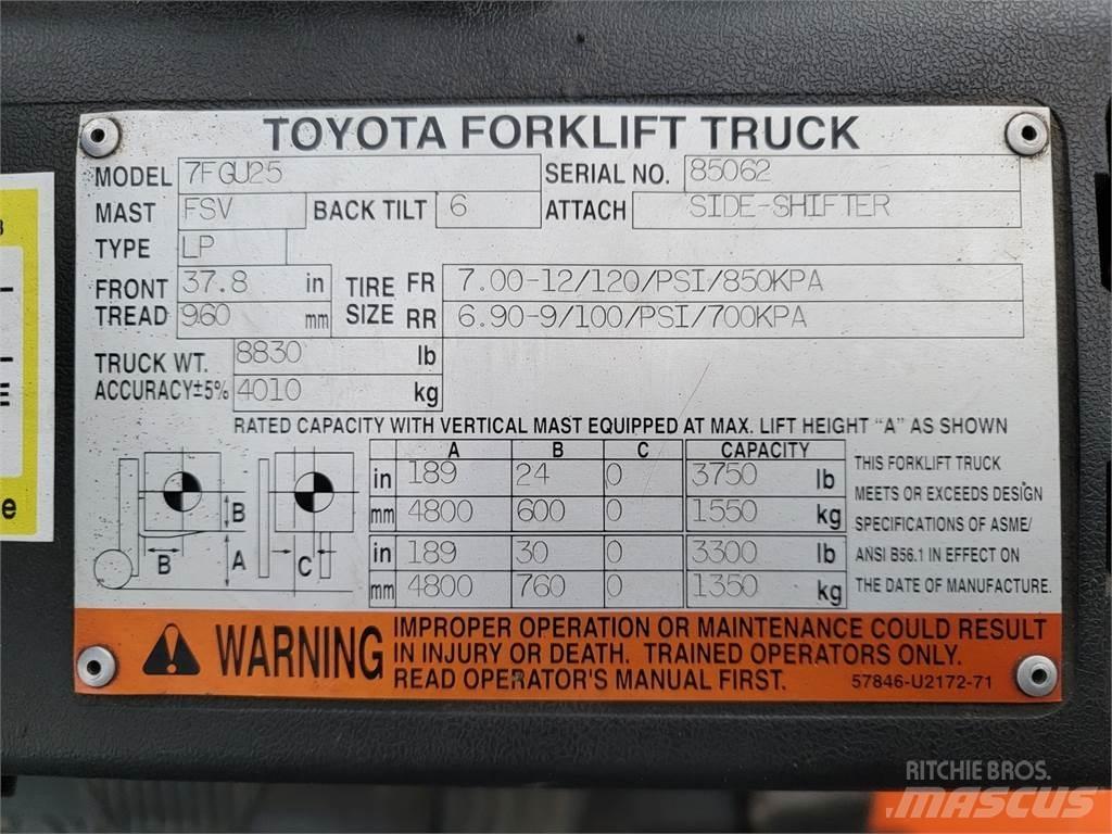 Toyota 7FGU25 Muut koneet