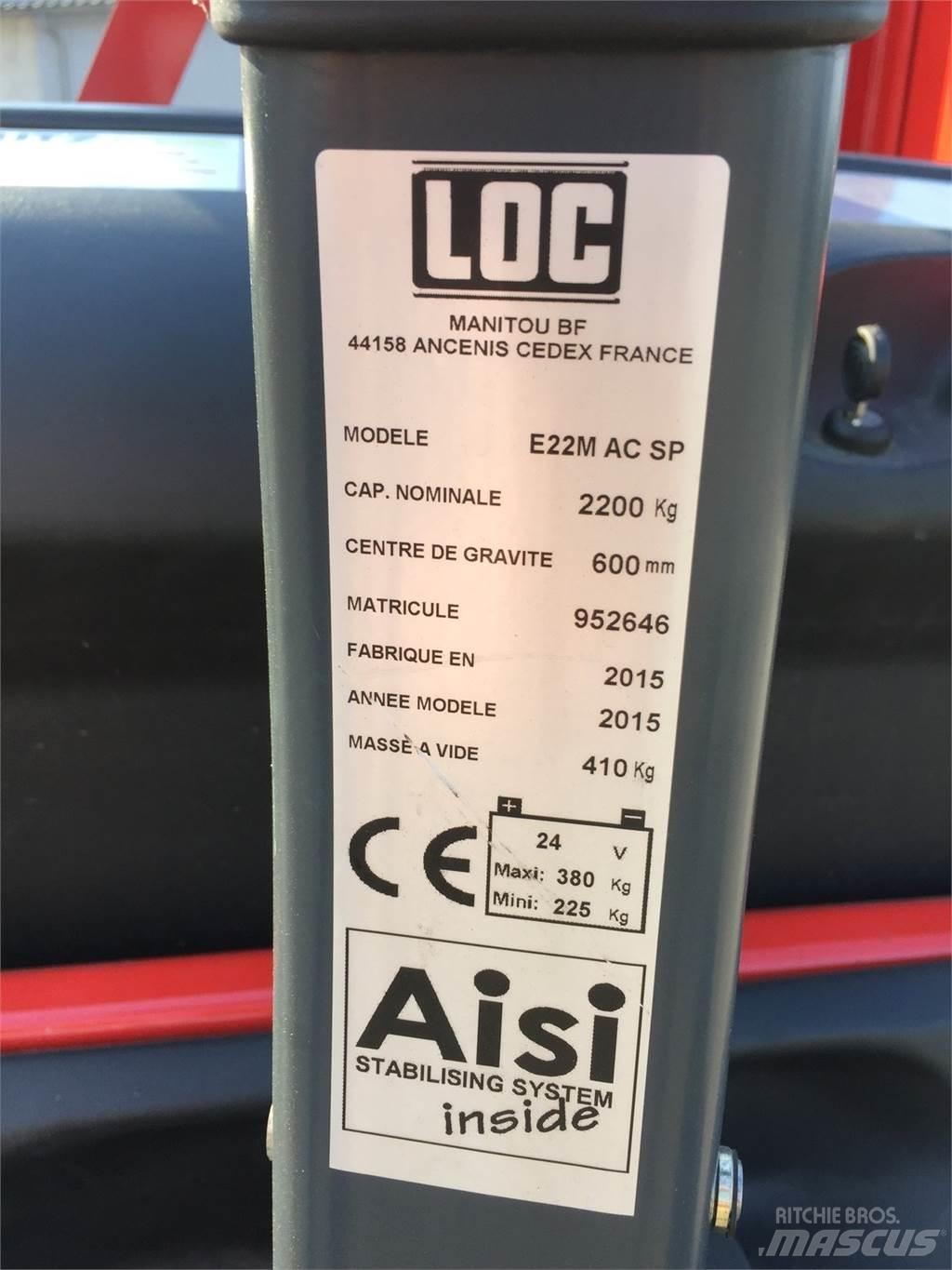 LOC E22 MAC Käyden ajettavat pinoamistrukit
