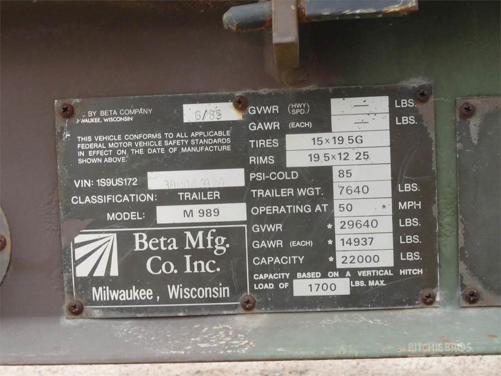 Beta M989 Muut perävaunut