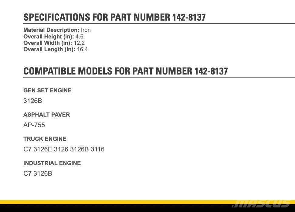 CAT 3126 Muut