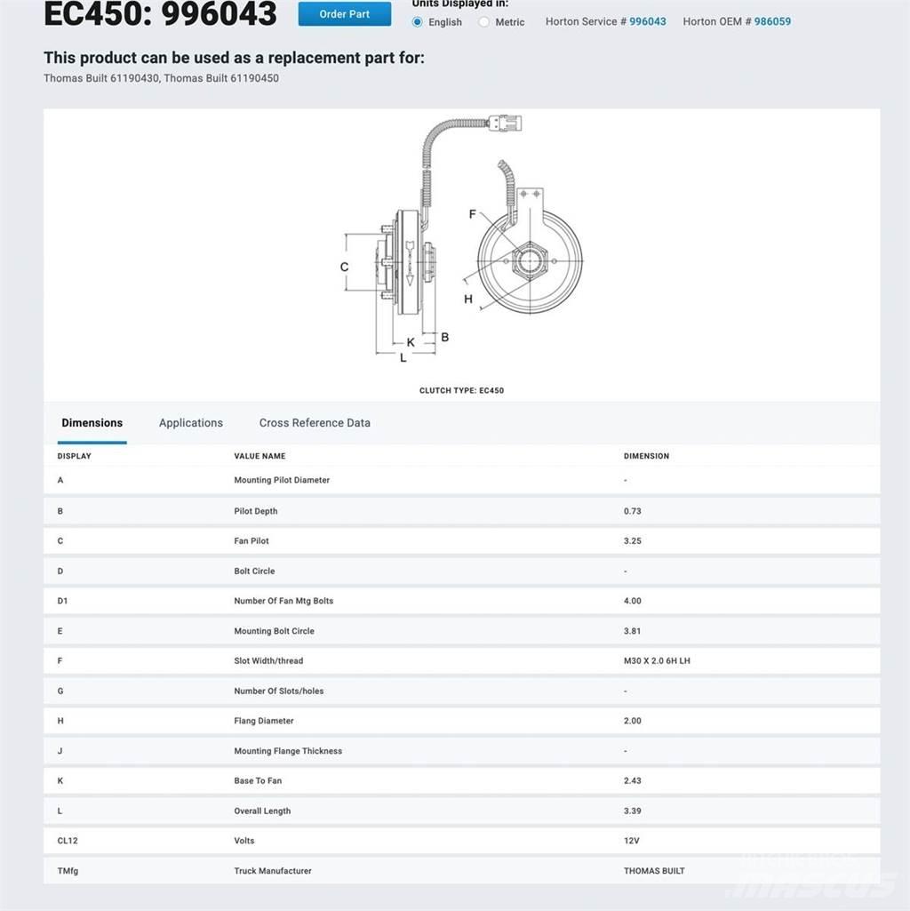CAT 3126 Muut
