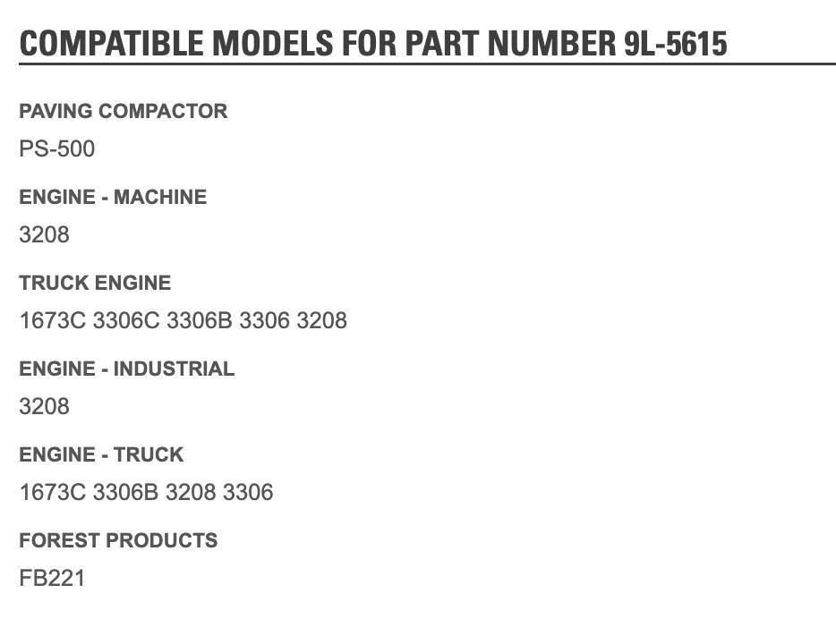 CAT 3208 Muut