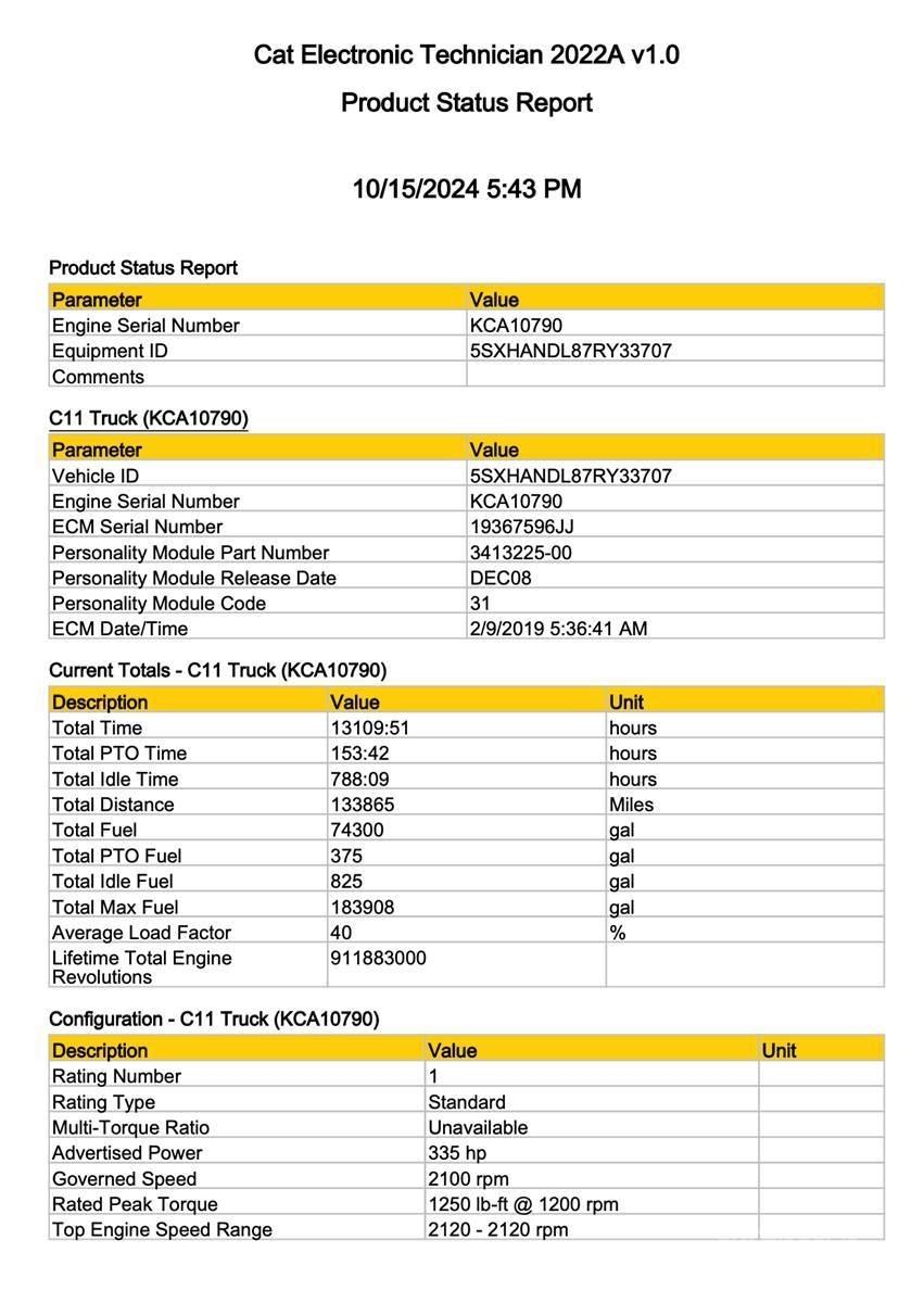 CAT C11 Sähkö ja elektroniikka