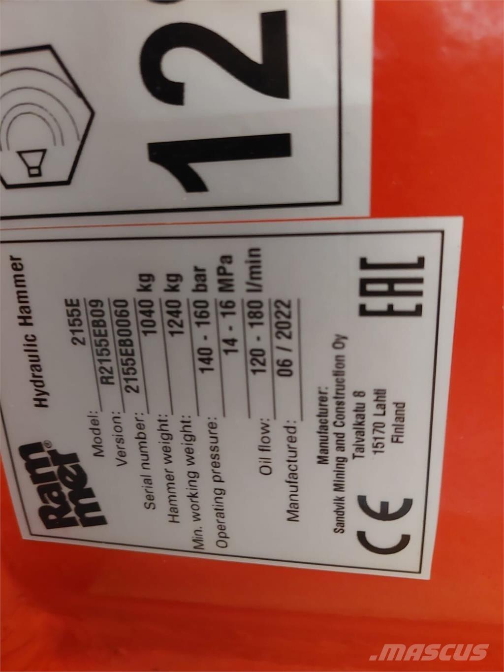 Rammer 2155E Muut koneet