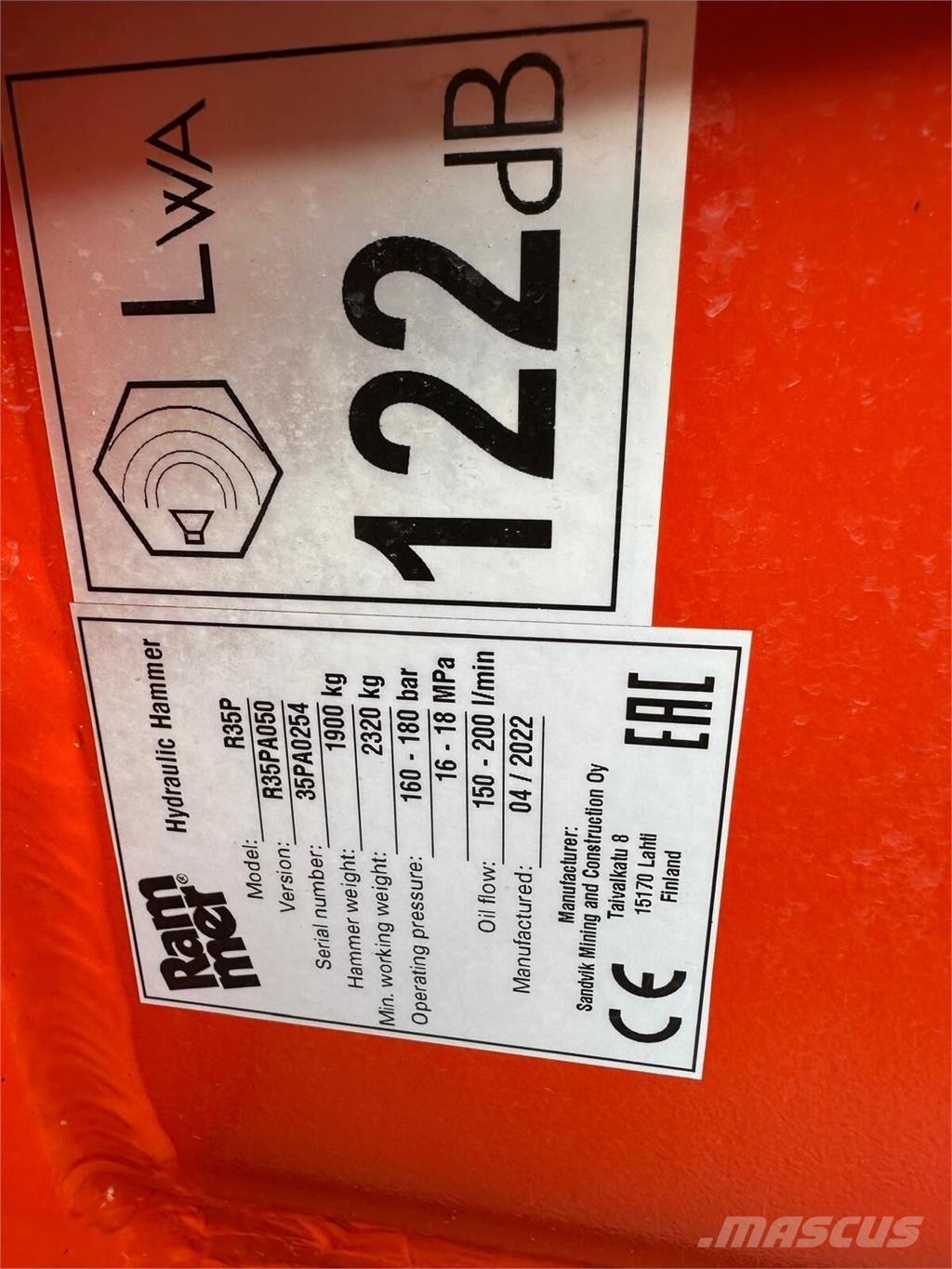 Rammer R35P Muut koneet