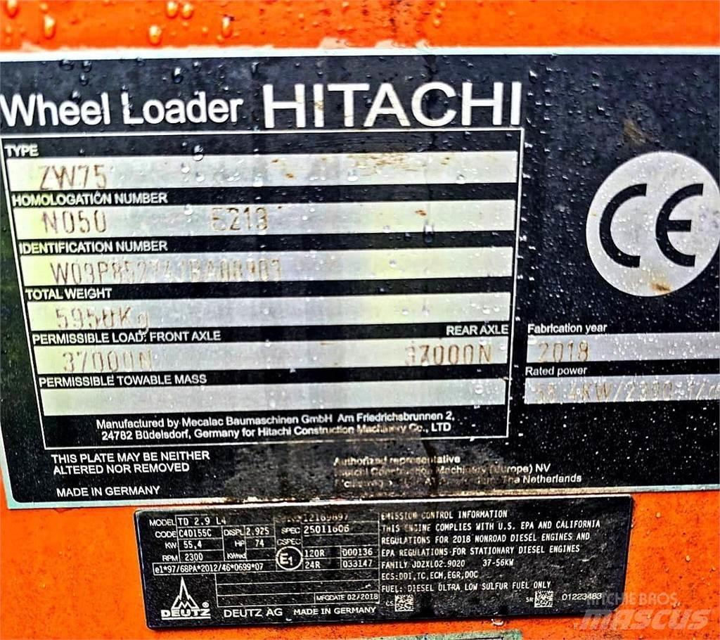 Hitachi ZW75 Pienkuormaajat