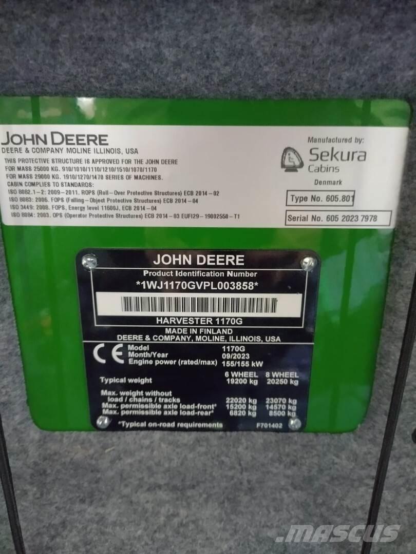 John Deere 1170G Harvesterit
