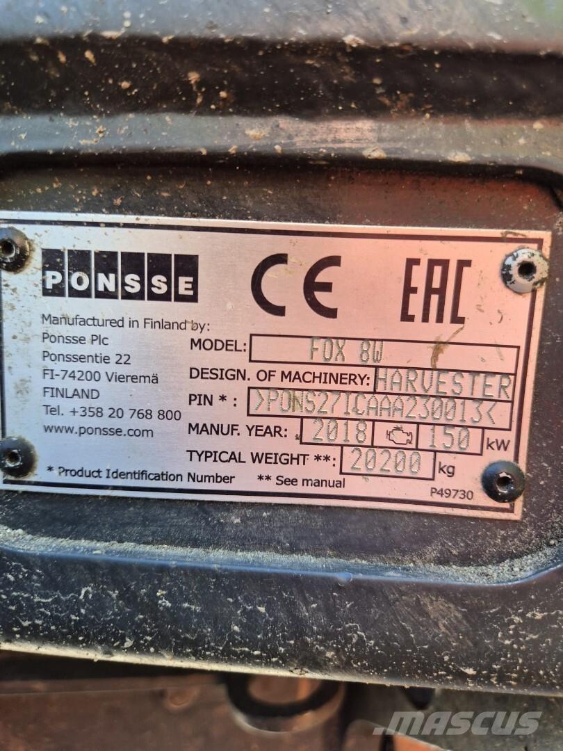 Ponsse Fox 8W Harvesterit