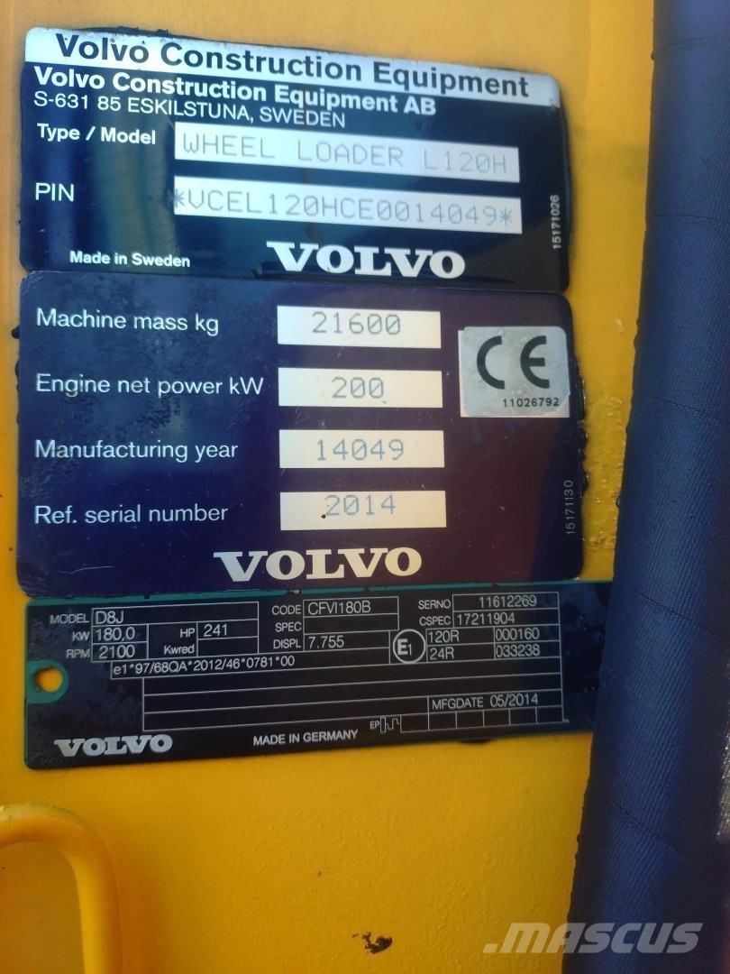 Volvo L120H Pyöräkuormaajat
