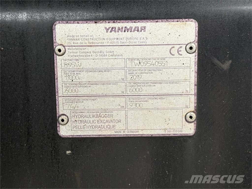 Yanmar B 95 W Pyöräkaivukoneet