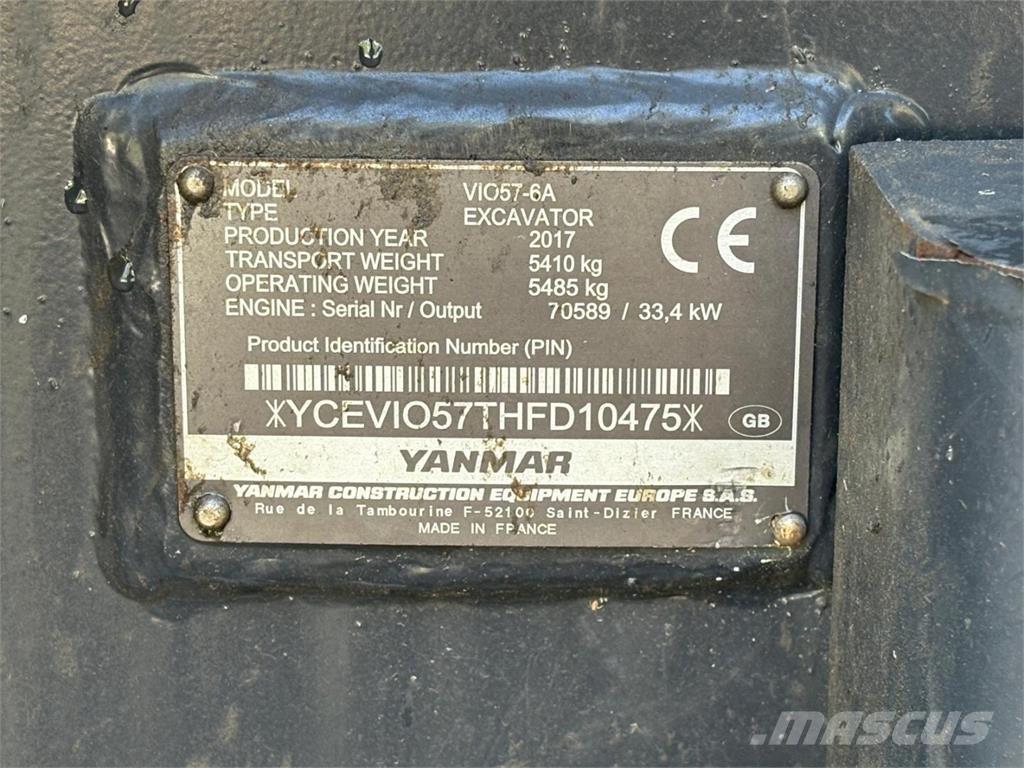 Yanmar VIO 57-6A Minikaivukoneet < 7t