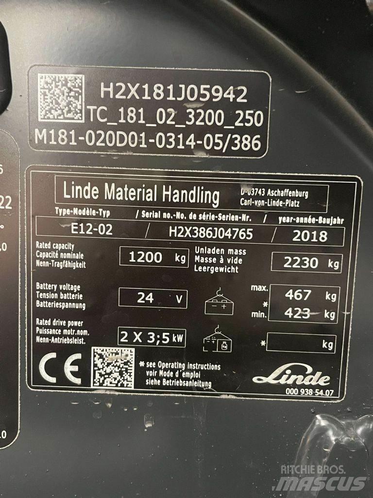 Linde E12-02-386 Sähkötrukit