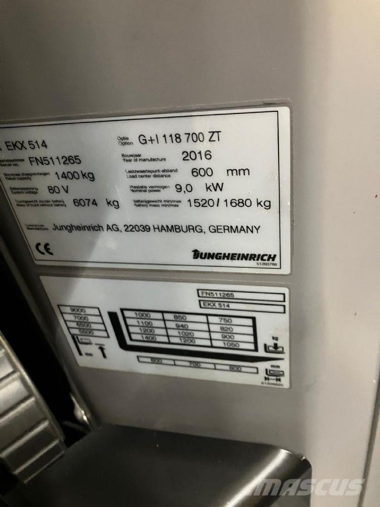 Jungheinrich EKX 514 Korkeakeräilytrukit