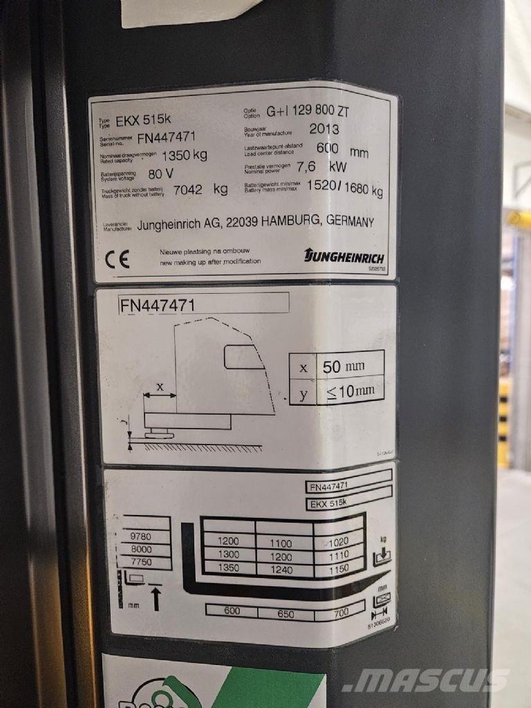 Jungheinrich EKX 515k Korkeakeräilytrukit