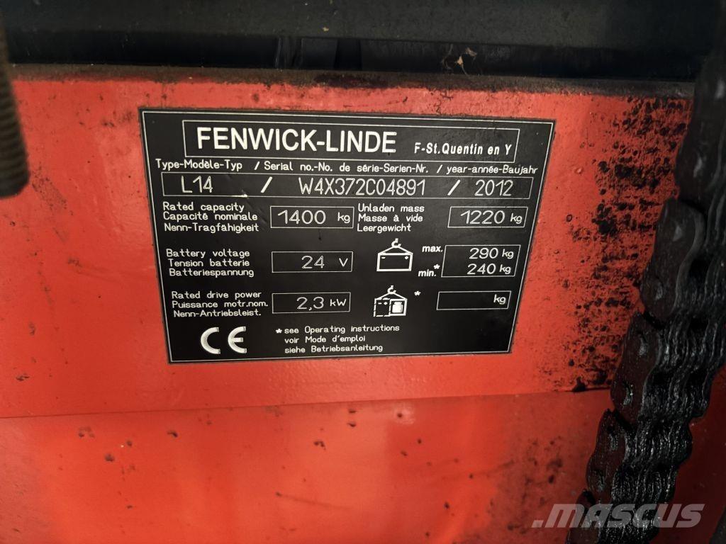 Linde L14 Käyden ajettavat pinoamistrukit