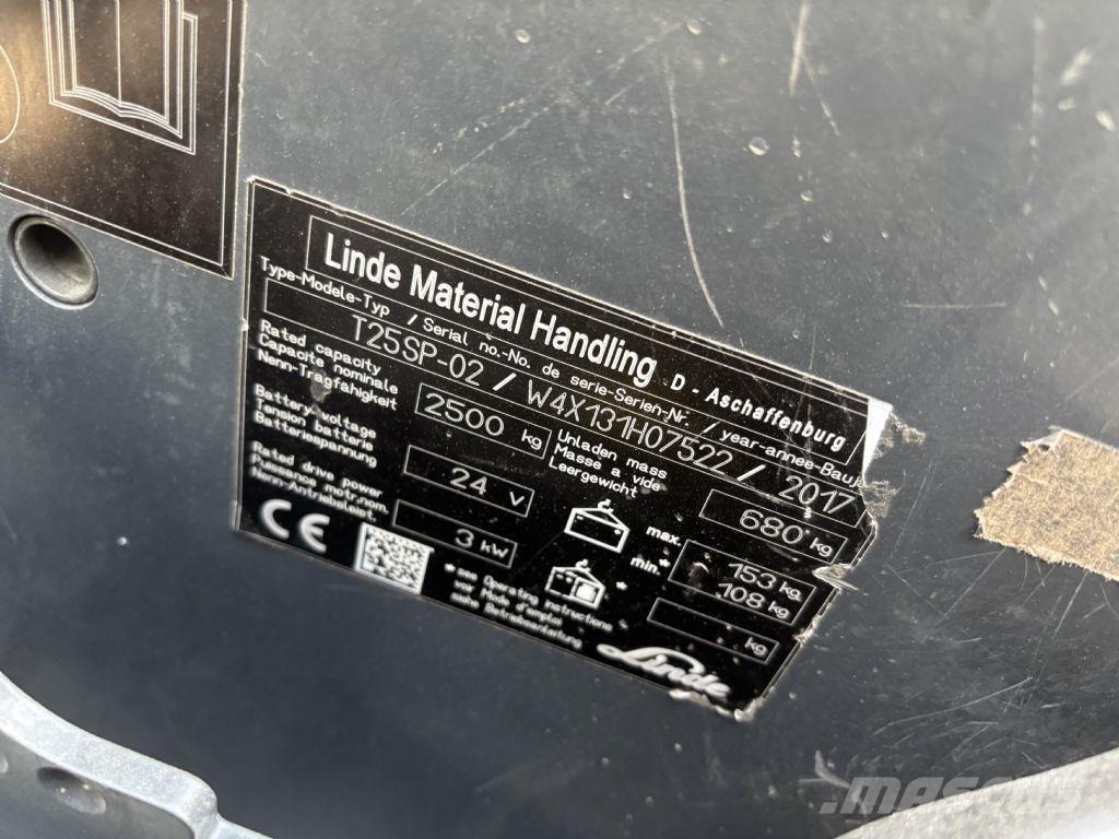 Linde T25SP-02 Ajettavat pinoamisvaunut