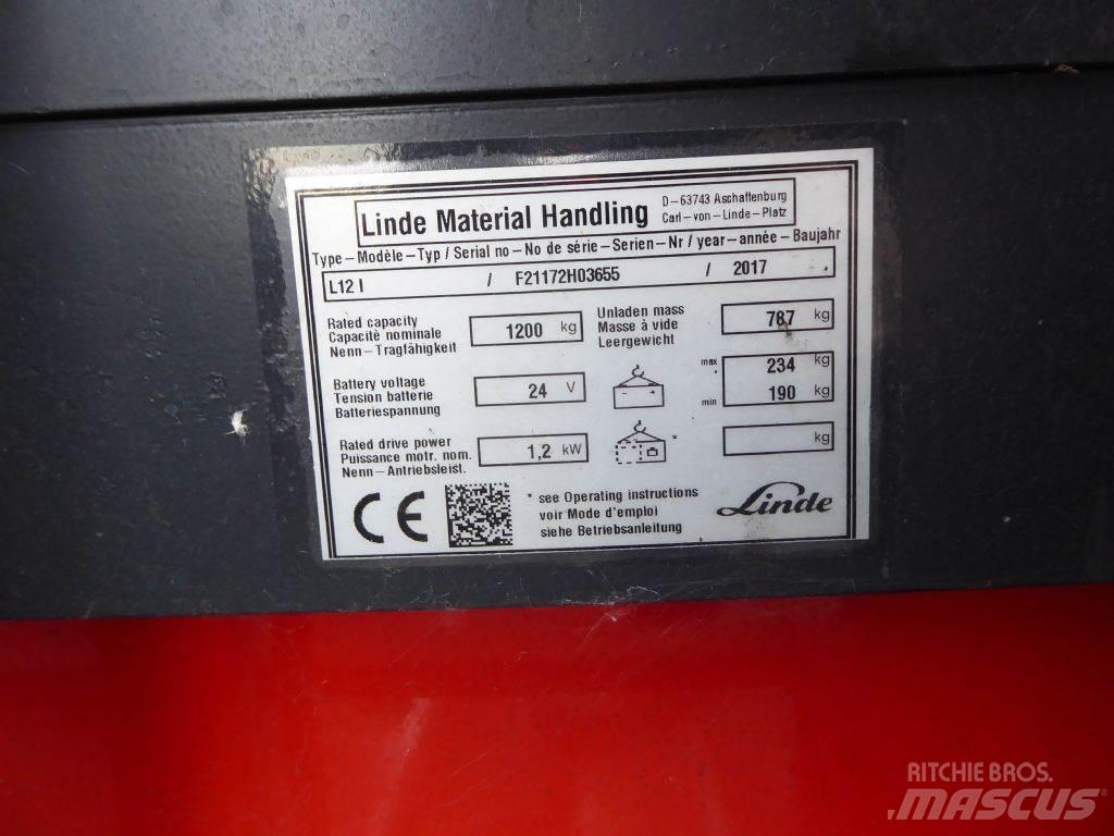 Linde L12L Käyden ajettavat pinoamistrukit