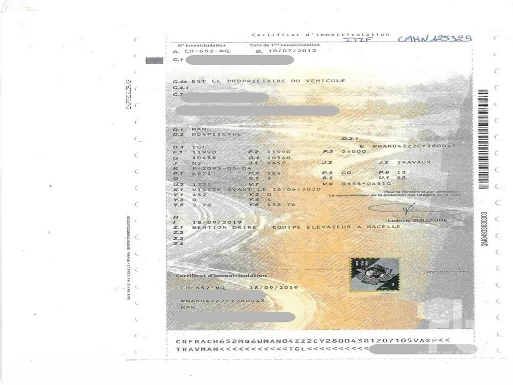 MAN TGL Hinattavat henkilönostimet