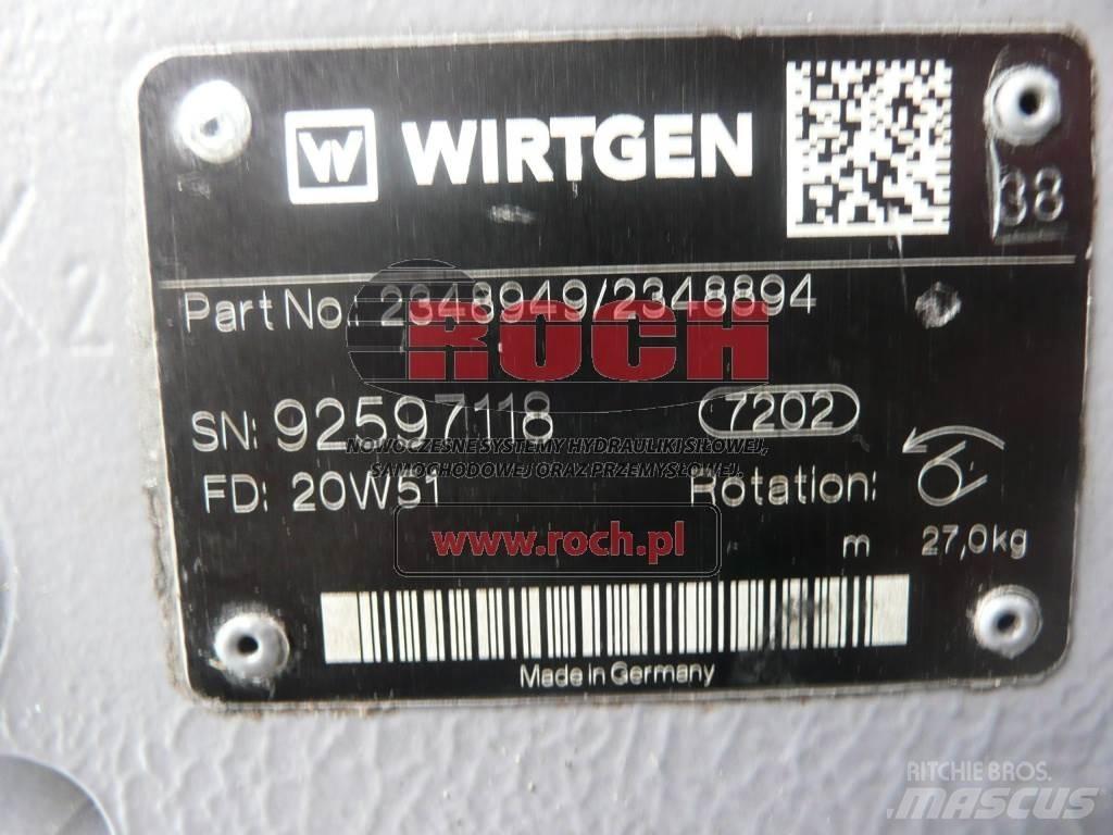 Wirtgen 2348949 / 2348894 Hydrauliikka