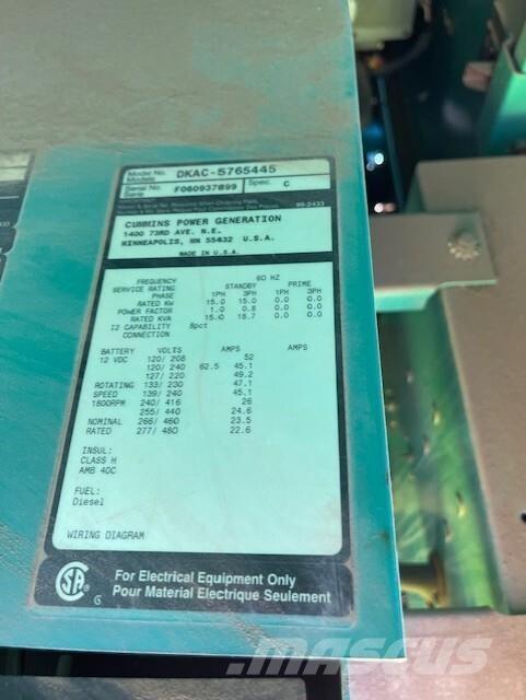 Onan 15kW Dieselgeneraattorit