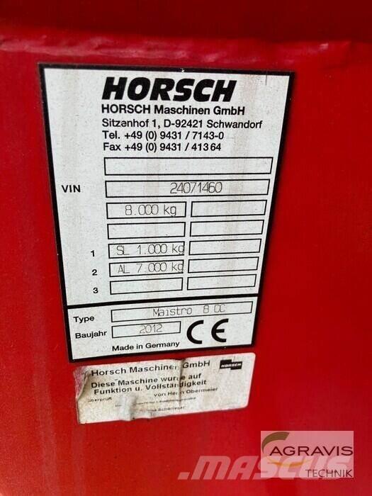 Horsch MAISTRO 8 CC Kylvökoneet