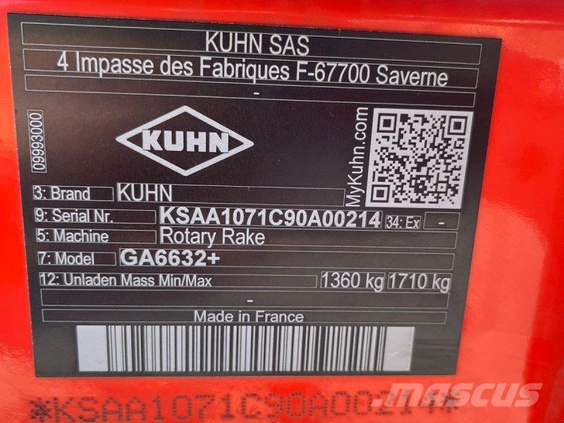 Kuhn GA 6632+ Karhottimet