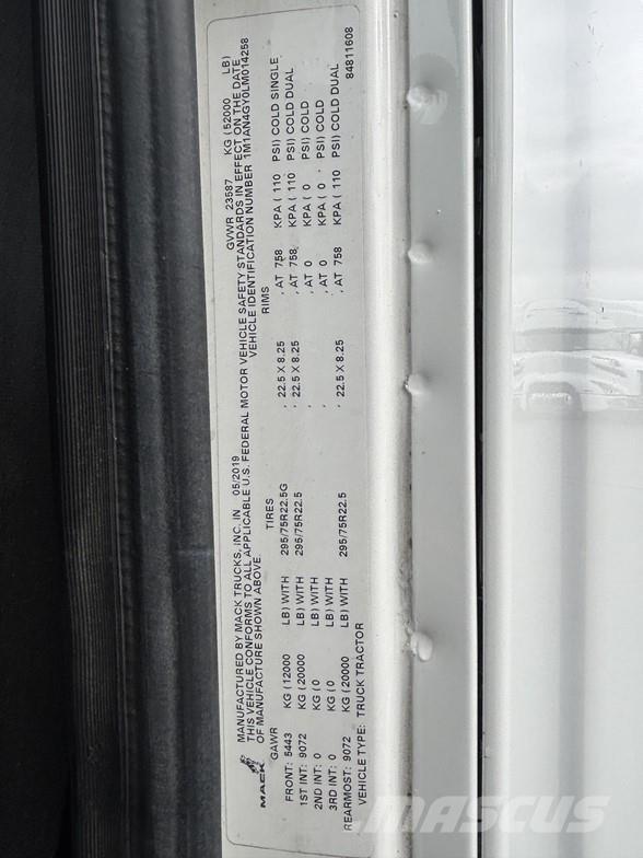 Mack ANTHEM 64T Vetopöytäautot