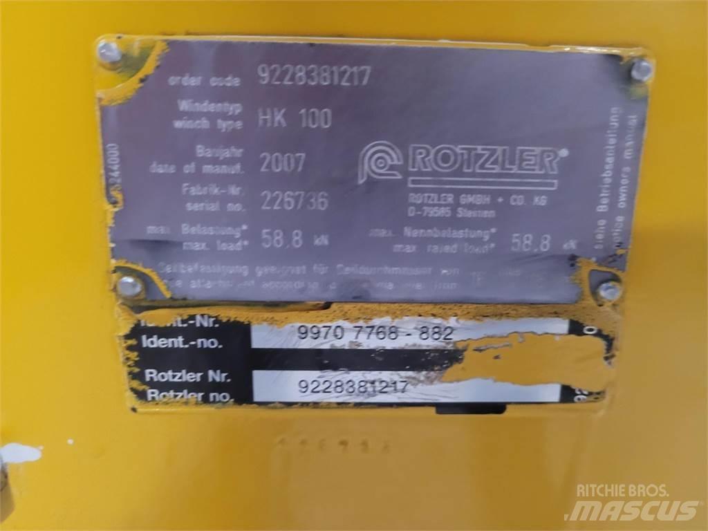 Faun HK 100 winch Nosturien osat ja lisävarusteet