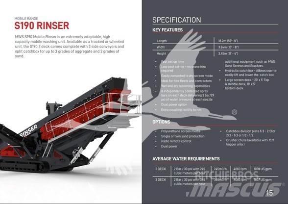 MWS S190 Muut koneet