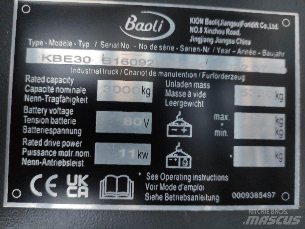 Baoli KBE30 Sähkötrukit