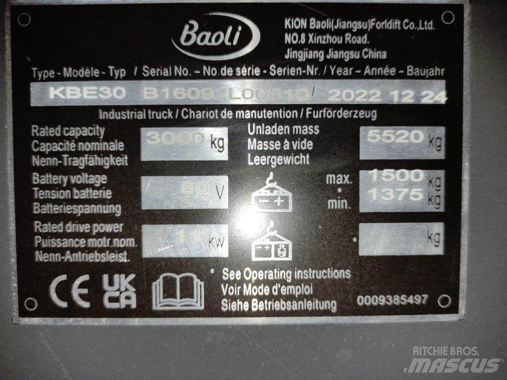 Baoli KBE30 Sähkötrukit