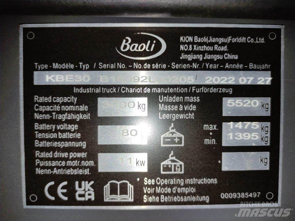 Baoli KBE30 Sähkötrukit