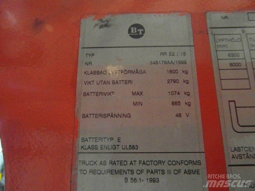 BT RRE2/15 Työntömastotrukit