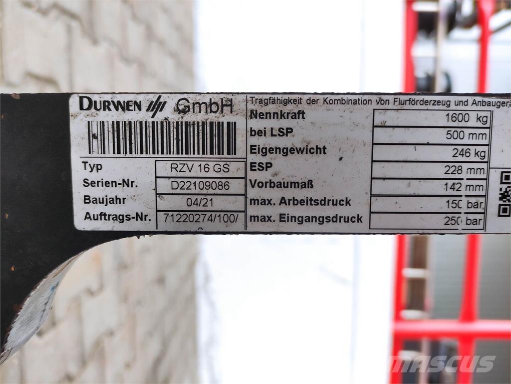 Durwen RZV 16 GS Muut materiaalinkäsittelykoneet