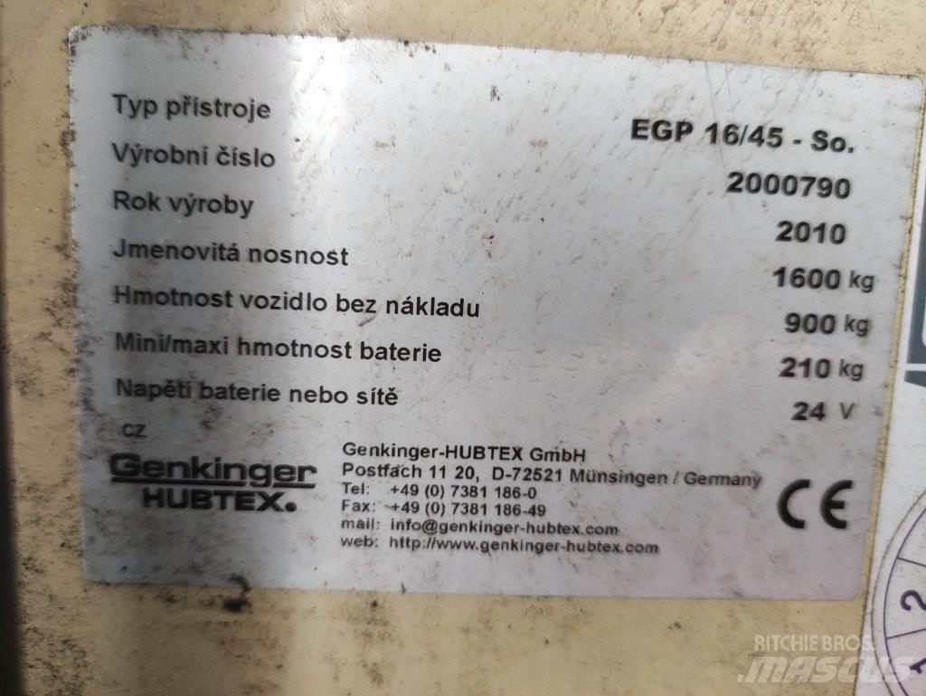 Hubtex EGP16/45-So Käyden ajettavat pinoamistrukit