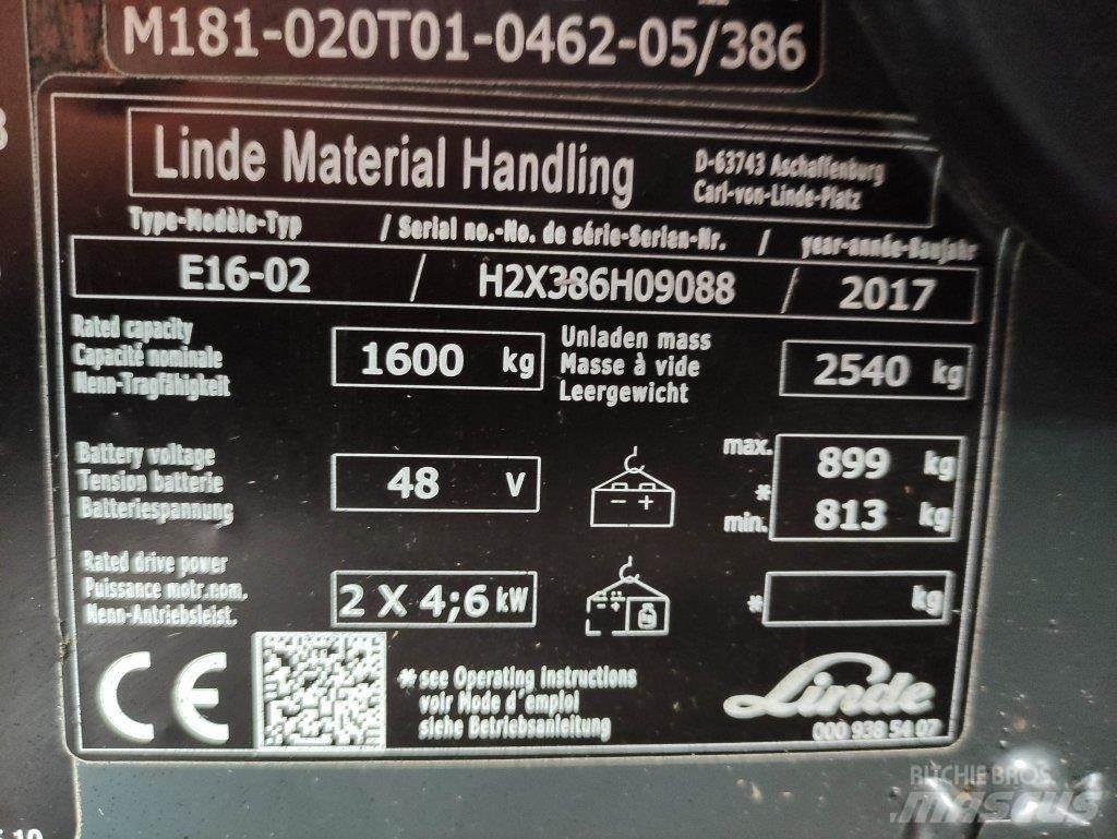 Linde E16-02-386 Sähkötrukit