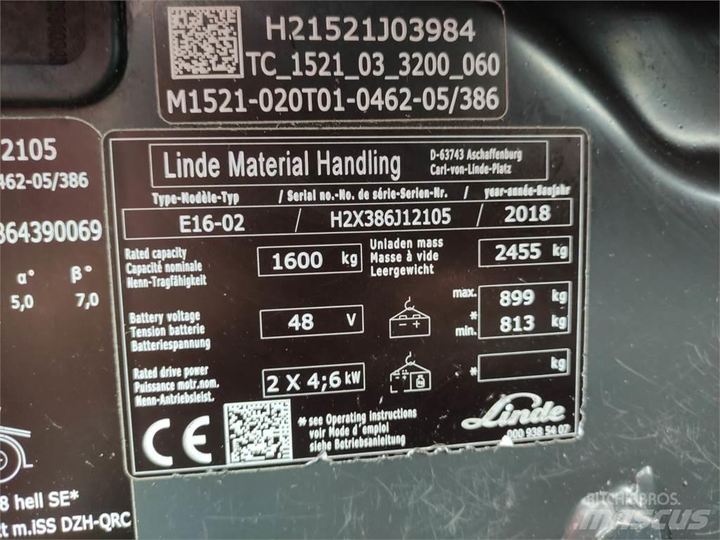 Linde E16-02-386-EVO Sähkötrukit