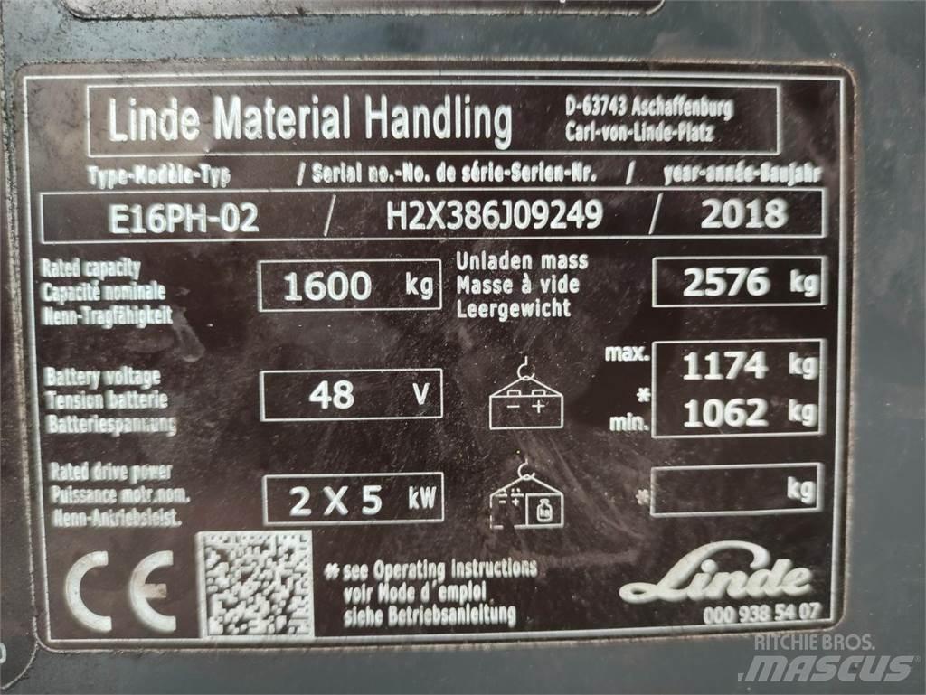 Linde E16PH-02-386-EVO Sähkötrukit