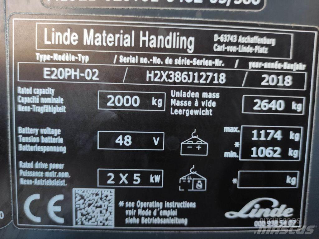 Linde E20P-02-386 EVO Sähkötrukit