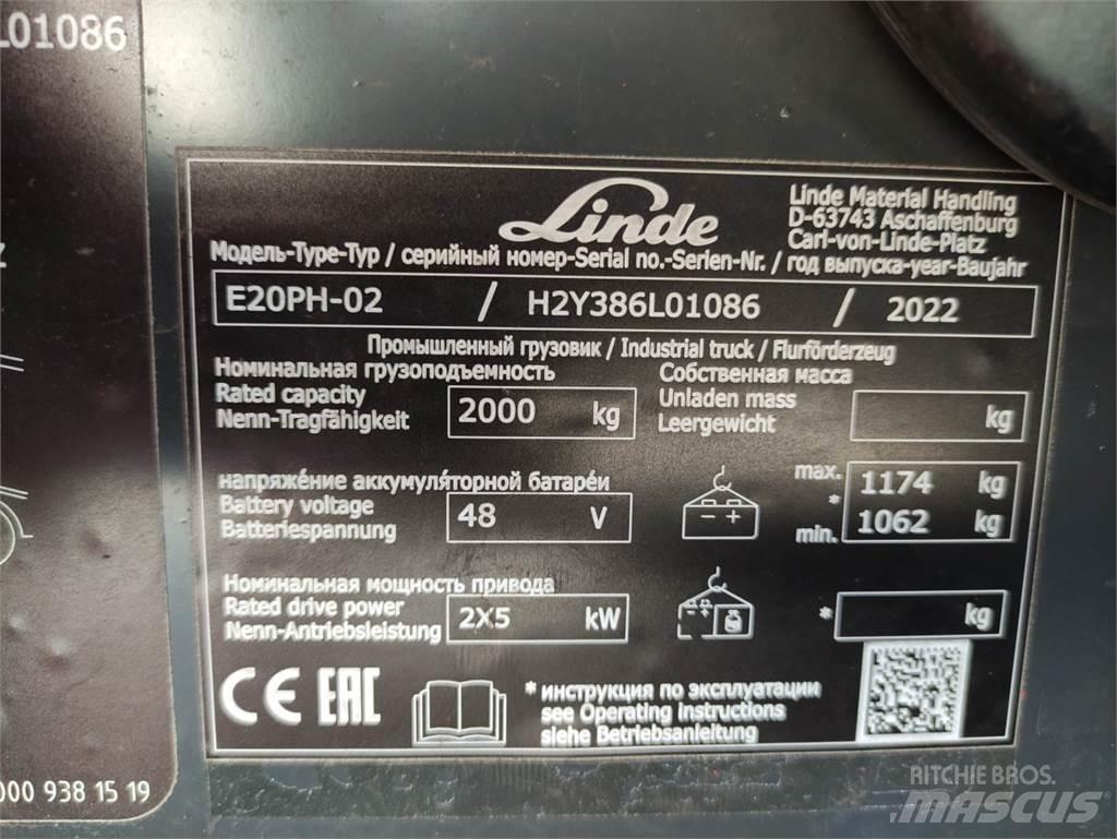 Linde E20PH-02-386-EVO Sähkötrukit